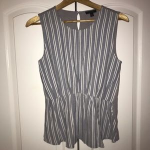 J. Crew white and grey striped Shirt